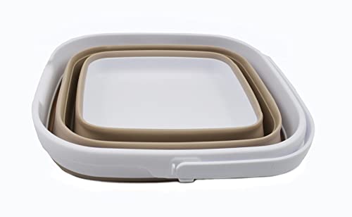 SAMMART 10L (2.6 Gallon) Collapsible Rectangular Handy Basket/Bucket