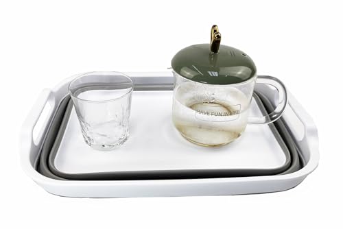 SAMMART 7L (1.85 Gallons) Collapsible Tub - Foldable Dishpan - Portable Washing Basin - Space Saving Plastic Sink Tub, Outdoor Kitchen Storage Tray