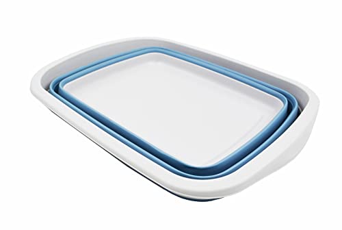 SAMMART 10L (2.6 Gallon) Collapsible Tub-Foldable Dish Tub-Portable Washing Basin-Space Saving Plastic Washtub
