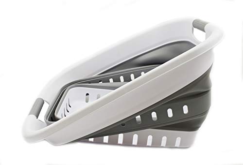 SAMMART 37L (9.77 gallon) Collapsible Plastic Laundry Basket - Foldable Pop Up Storage Container/Organizer - Portable Washing Tub - Space Saving Hamper/Basket