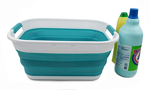 SAMMART 17.5L (4.6 Gallon) Collapsible/Foldable/Pop Up/Portable Washing Tub, Water Capacity 13.5L/3.5 Gallon