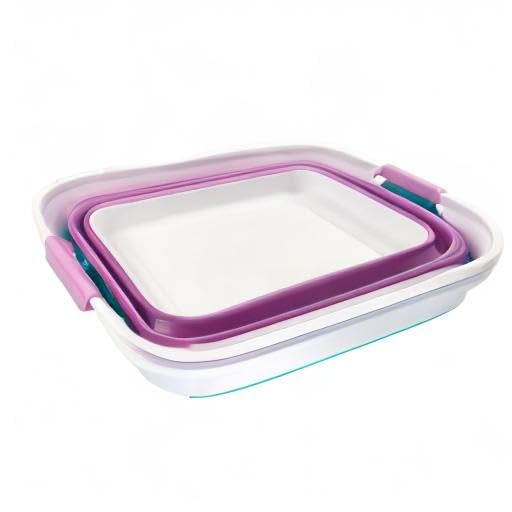 SAMMART 27L (7.1 Gallons) Collapsible Plastic Laundry Basket with Handle-Foldable Pop Up Storage Basket with handle