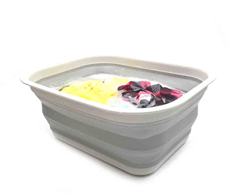 SAMMART 15 L (3.96 Gallon) Collapsible Tub - Portable Outdoor Picnic Basket/Crater - Foldable Washing Tub - Space Saving Storage Container