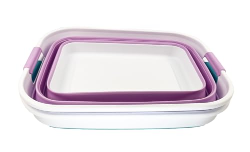 SAMMART 27L (7.1 Gallons) Collapsible Plastic Laundry Basket with Handle-Foldable Pop Up Storage Basket with handle