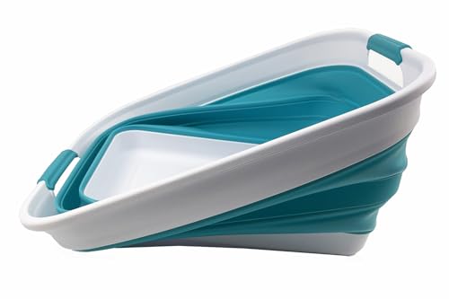 SAMMART 27L (7.1 Gallons) Collapsible Plastic Laundry Basket with Handle-Foldable Pop Up Storage Basket with handle