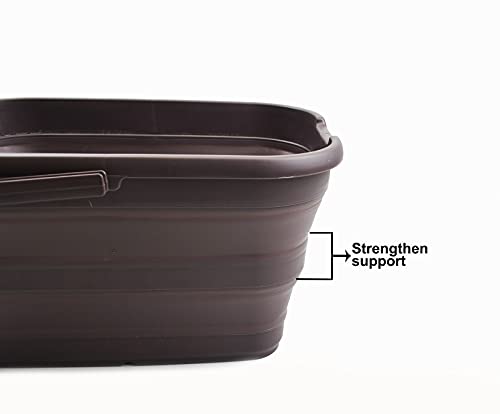 SAMMART 12L (3.17 Gallon) Collapsible Rectangular Handy Basket/Bucket