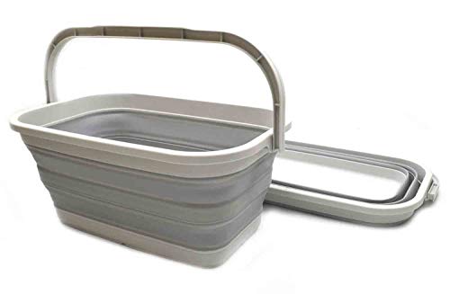 SAMMART 11.6L (3.06 Gallon) Collapsible Rectangular Handy Basket/Bucket
