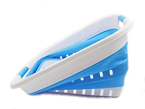 SAMMART 37L (9.77 gallon) Collapsible Plastic Laundry Basket - Foldable Pop Up Storage Container/Organizer - Space Saving Hamper/Basket