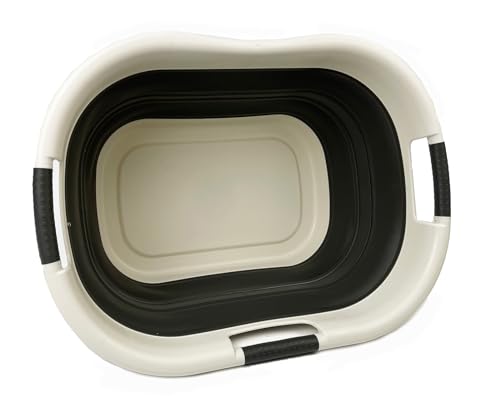 SAMMART 40L (10.5 gallon) Collapsible Plastic Laundry Basket - Foldable Pop Up Storage Container/Organizer - Portable Washing Tub - Space Saving Hamper/Basket