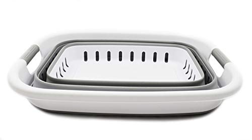 SAMMART 37L (9.77 gallon) Collapsible Plastic Laundry Basket - Foldable Pop Up Storage Container/Organizer - Space Saving Hamper/Basket