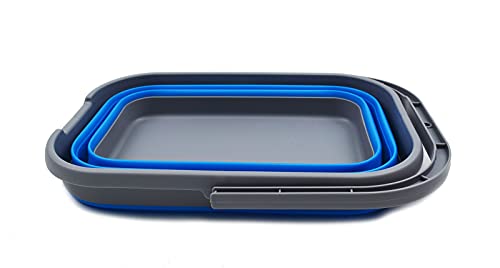 SAMMART 12L (3.1 Gallon) Collapsible Rectangular Handy Basket/Bucket