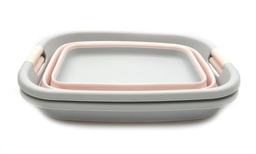 SAMMART 31L (8.1 gallon) Collapsible Plastic Laundry Basket-Pop Up Storage Container - Portable Washing Tub - Space Saving Hamper/Basket, Water capacity: 23L (6 gallon)