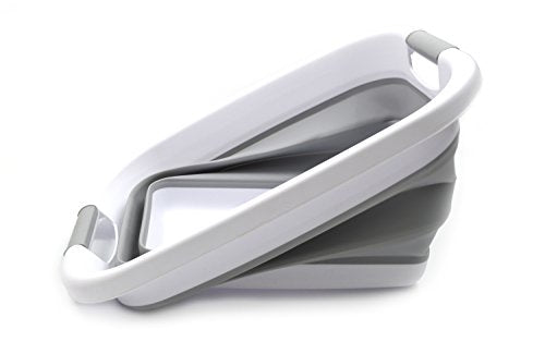 SAMMART Set of 2-21L(5.5 gallon) Collapsible Laundry Basket/Tub-Foldable Storage Container-Portable Washing Bin - Space Saving Hamper, Water capacity: 17L (4.4 gallon)