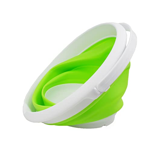SAMMART 8.5L (2.2 Gallon) Collapsible Plastic Bucket - Foldable Round Tub - Portable Fishing Water Pail - Space Saving Outdoor Waterpot. Size 31cm Dia