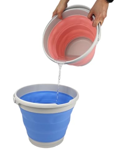 SAMMART 10L (2.6 Gallon) Collapsible Plastic Bucket