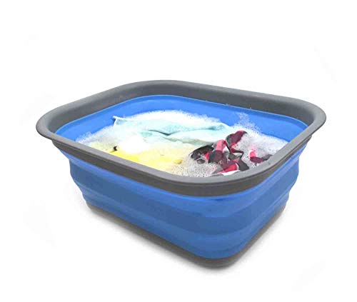 SAMMART 15 L (3.96 Gallon) Collapsible Tub - Portable Outdoor Picnic Basket/Crater - Foldable Washing Tub - Space Saving Storage Container