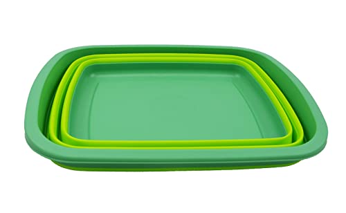 SAMMART 10L (2.6 Gallon) Collapsible Tub-Foldable Dish Tub-Portable Washing Basin-Space Saving Plastic Washtub