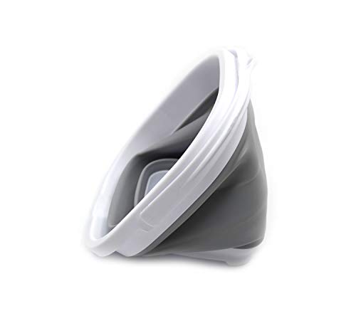 SAMMART Set of 3 Super Mini Sqare Collapsible Plastic Bucket - Foldable Square Tub - Portable Fishing Water Pail - Space Saving Outdoor Waterpot