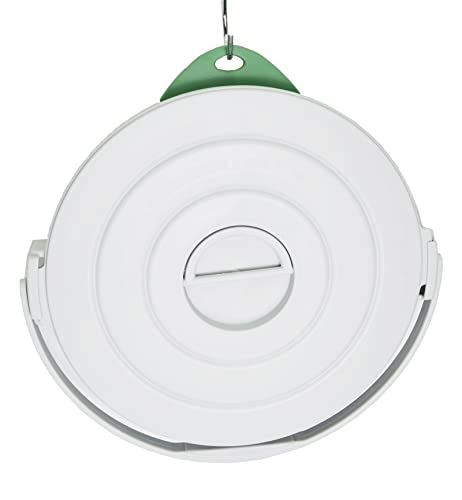 SAMMART Set of 2-10L (2.64Gallon) Collapsible Fishing Bucket Locking Lid, 31cm Dia.