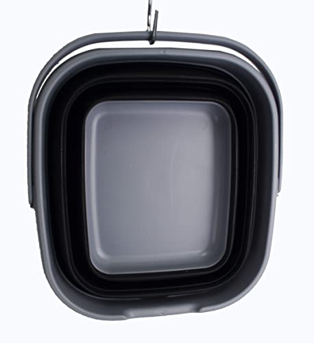 SAMMART 10L (2.6 Gallon) Set of 2 Collapsible Rectangular Handy Basket/Bucket