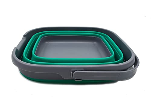 SAMMART 10L (2.6 Gallon) Collapsible Rectangular Handy Basket/Bucket
