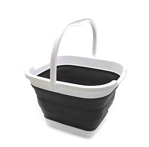 SAMMART 10L (2.64 Gallon) Collapsible Rectangular Handy Basket/Bucket