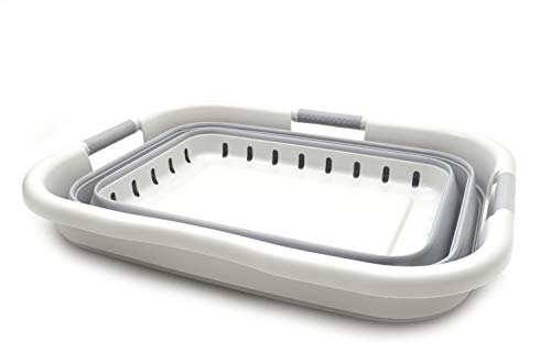 SAMMART 41L (10.8 gallon) Collapsible Plastic Laundry Basket - Foldable Pop Up Storage Container/Organizer - Portable Washing Tub - Space Saving Hamper/Basket