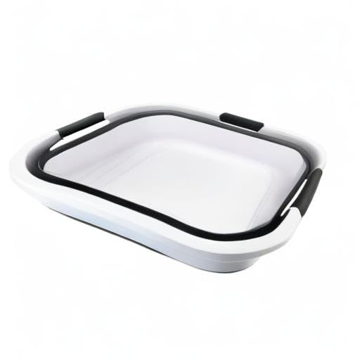 SAMMART 30L (7.9 gallon) Collapsible Plastic Laundry Basket - Foldable Pop Up Storage Container/Organizer - Portable Washing Tub - Space Saving Hamper/Basket