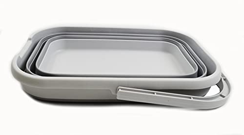 SAMMART 12L (3.17 Gallon) Collapsible Rectangular Handy Basket/Bucket