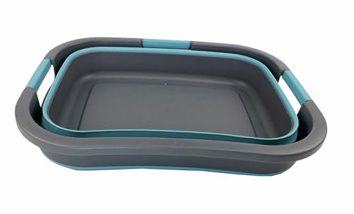 SAMMART 30L (7.9 gallon) Collapsible Plastic Laundry Basket - Foldable Pop Up Storage Container/Organizer - Portable Washing Tub - Space Saving Hamper/Basket