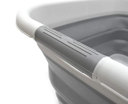 SAMMART 31L (8.1 gallon) Collapsible Plastic Laundry Basket-Pop Up Storage Container - Portable Washing Tub - Space Saving Hamper/Basket, Water capacity: 23L (6 gallon)