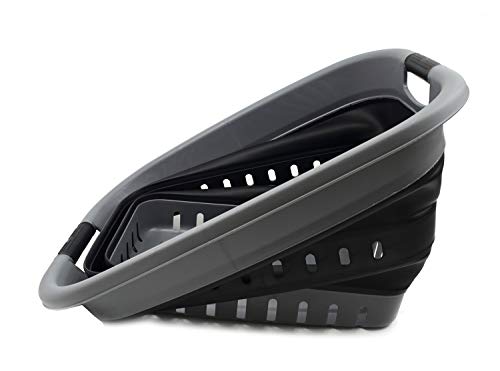 SAMMART 37L (9.77 gallon) Collapsible Plastic Laundry Basket - Foldable Pop Up Storage Container/Organizer - Space Saving Hamper/Basket