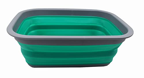 SAMMART 9.2L (2.37Gallon) Collapsible Tub - Portable Outdoor Picnic Basket/Crater - Foldable Shopping Bag - Space Saving Storage Container