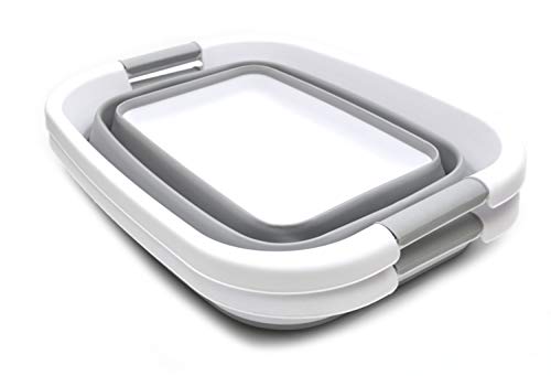 SAMMART Set of 2-21L(5.5 gallon) Collapsible Laundry Basket/Tub-Foldable Storage Container-Portable Washing Bin - Space Saving Hamper, Water capacity: 17L (4.4 gallon)