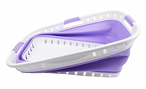 SAMMART 44L (11.62 gallon) Collapsible Plastic Laundry Basket - Foldable Pop Up Storage Container/Organizer - Portable Washing Tub - Space Saving Hamper/Basket