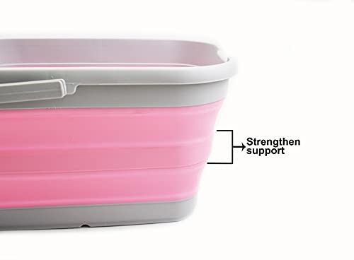 SAMMART 12L (3.17 Gallon) Collapsible Rectangular Handy Basket/Bucket