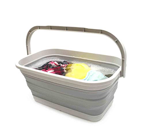 SAMMART 11.6L (3.06 Gallon) Collapsible Rectangular Handy Basket/Bucket