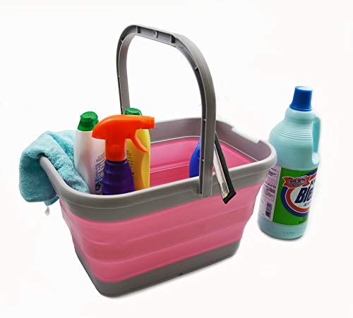 SAMMART 12L (3.17 Gallon) Collapsible Rectangular Handy Basket/Bucket