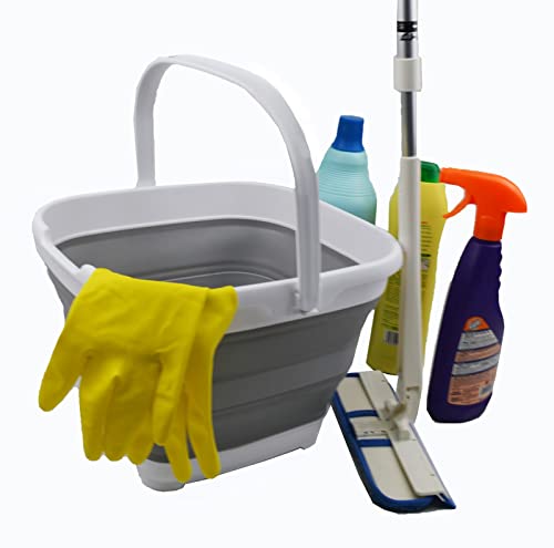 SAMMART 10L (2.6 Gallon) Collapsible Rectangular Handy Basket/Bucket