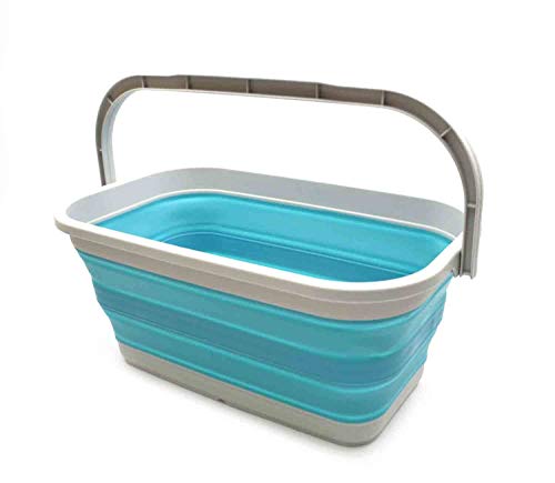 SAMMART 11.6L (3.06 Gallon) Collapsible Rectangular Handy Basket/Bucket