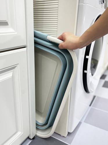 SAMMART 42L (11.09 Gallons) Collapsible Plastic Laundry Basket - Foldable Pop Up Storage Container/Organizer - Portable Washing Tub - Space Saving Hamper/Basket