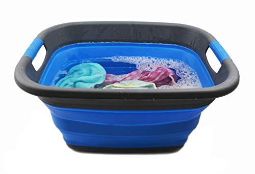SAMMART 25L (6.6 gallon) Collapsible Laundry Basket/Tub - Foldable Storage Container/Organizer - Portable Washing Bin - Space Saving Hamper, Water capacity: 19L (5 gallon)