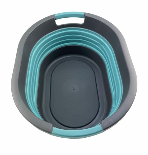 SAMMART 23L (6 gallon) Collapsible Plastic Laundry Basket - Foldable Pop Up Storage Container/Organizer - Portable Washing Tub - Space Saving Hamper/Basket