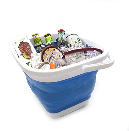 SAMMART 10L (2.6 Gallon) Collapsible Rectangular Handy Basket/Bucket