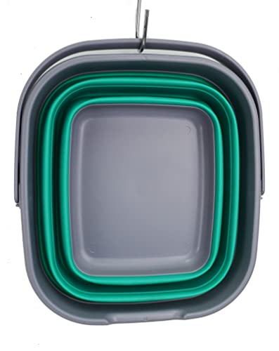 SAMMART 10L (2.6 Gallon) Collapsible Rectangular Handy Basket/Bucket