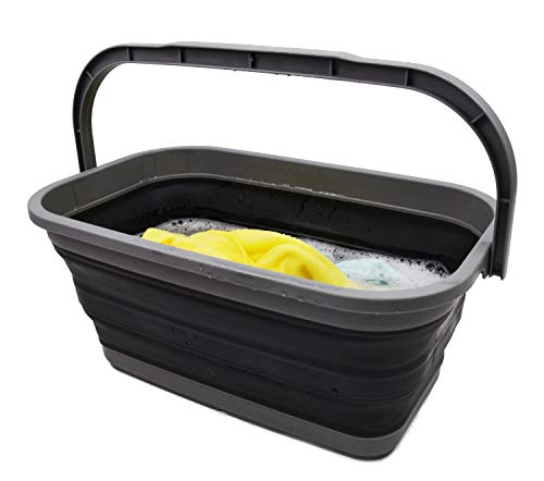 SAMMART 11.6L (3.06 Gallon) Collapsible Rectangular Handy Basket/Bucket