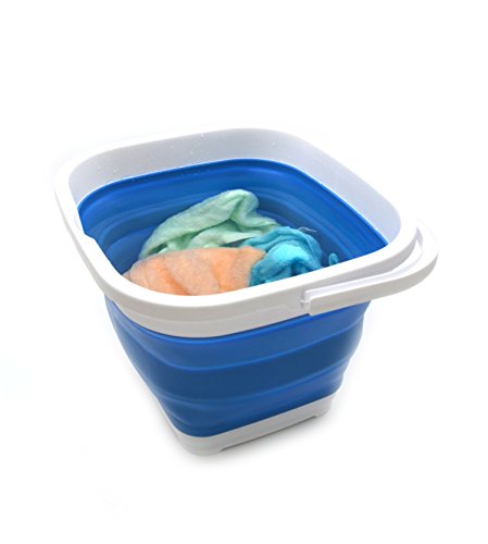SAMMART 10L (2.6 Gallon) Collapsible Rectangular Handy Basket/Bucket