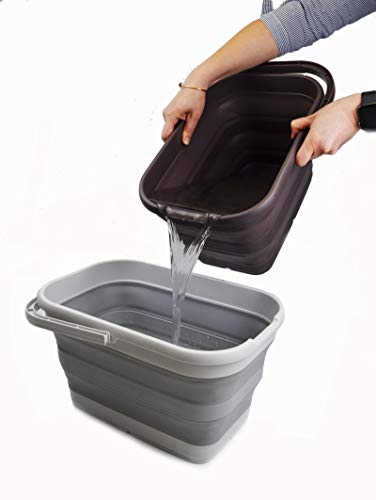 SAMMART 12L (3.17 Gallon) Collapsible Rectangular Handy Basket/Bucket
