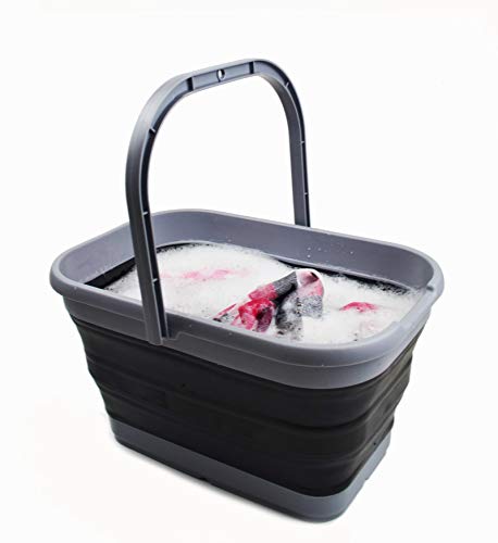 SAMMART 12L (3.17 Gallon) Collapsible Rectangular Handy Basket/Bucket