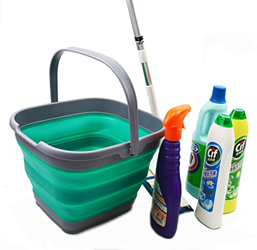 SAMMART 10L (2.6 Gallon) Set of 2 Collapsible Rectangular Handy Basket/Bucket